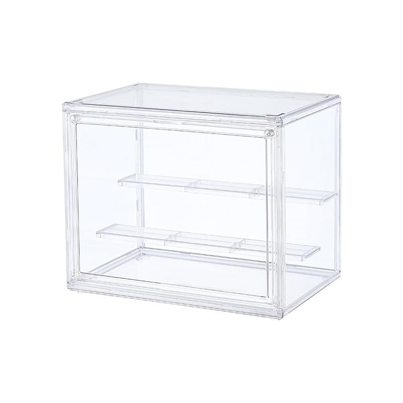 Transparent Display Box Acrylic Box for Doll Storage Box Suitable for Collectibles Action Figures Mini Figure Building Blocks with Door Dust Moisture Proof Gift Kids Adults