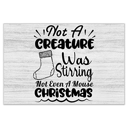 Plaque murale de Noël en bois 45x30 cm avec citation de fête