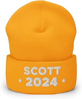 Rick Scott Hat (Embroidered Cuffed Beanie) 2024 Presidential Election Candidate Gold