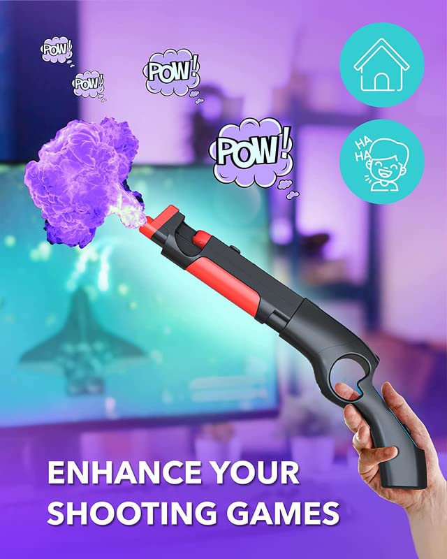 Skywin Gun Controller for N-Switch JoyCons - Compatible with Nintendo Switch Gun Shooting Games (Black)