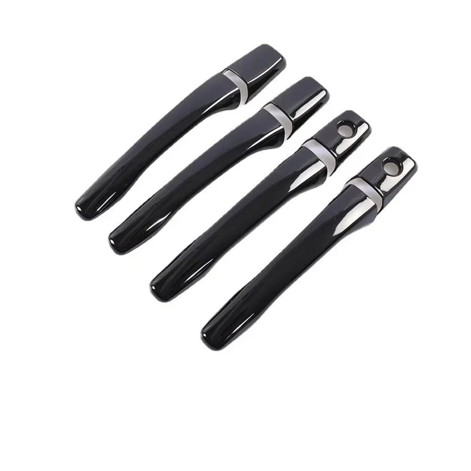 PIWINE Handle Sticker Car Door Handle Cover for Mitsubishi for Outlander for Lancer for Mirage for Evolution 2003-2006 Styling Stickers(Black 2 Keyholes)