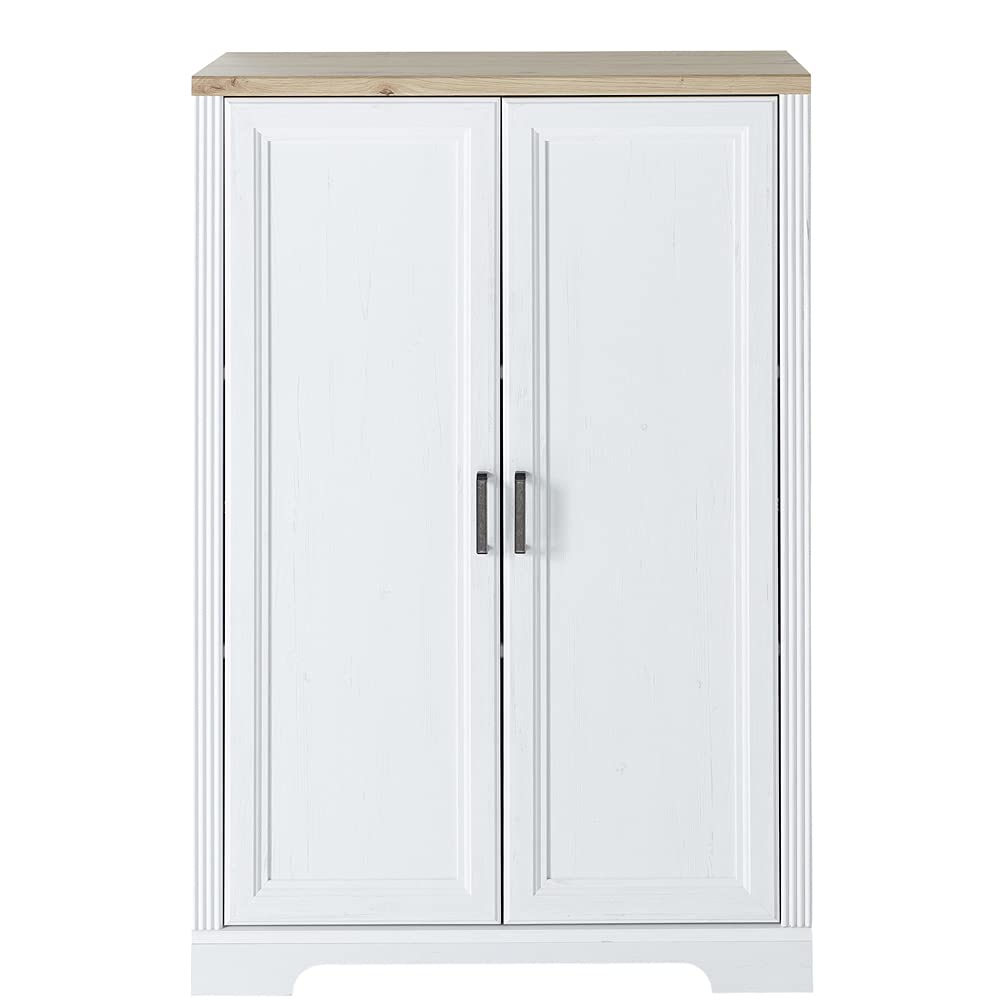 Lomadox Schrank Büro Ordner Pinie hell Artisan Eiche Nb. 86x127x38 cm