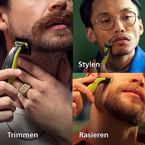 Philips OneBlade First Shave - Elektrisches Hybrid-Rasiersystem für besonders empfindliche Haut im...