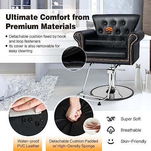 GOFLAME-Salon-Chair-Adjustable-Swivel-Barber-Chair-with-Heavy-Duty-Hydraulic-Pump-Spa-Beauty-Equipment-Button-Tufted-Hair-Styling-Chair-for-Barber-Shop-Black