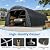 Bezseller 12x24 FT Heavy Duty Carport Canopy, All-Steel Portable Garage Tent with Round Style Roof, Outdoor Storage Shelter Shed for Cars, Trucks, Boats and Gear, Gray