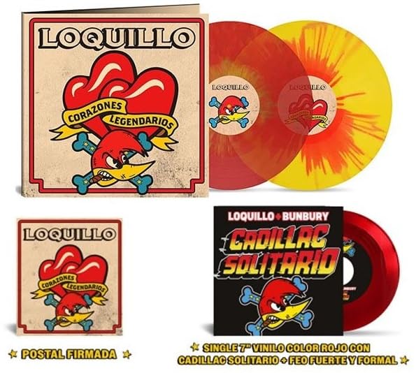 Corazones Legendarios (2 LP) 2 LP Splatter Rojo y Amarillo + Singles 7' [Vinilo]