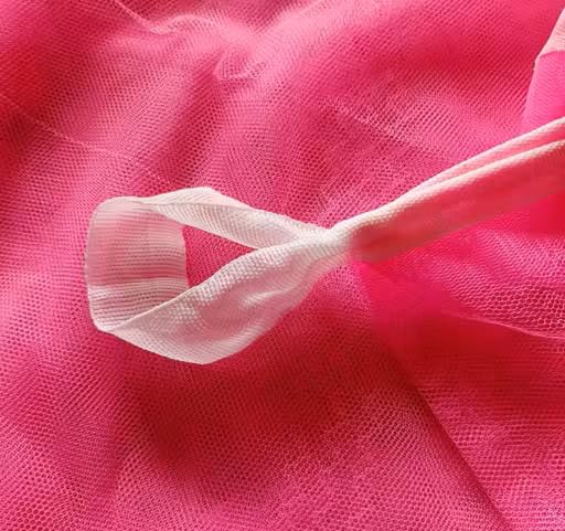 Image of Soft Polyester Mosquito Net for King Size Double Bed, Maroon, 6x7 Feet, Hanging Style Canopy (Pink, Double Bed (6 x 7 ft))