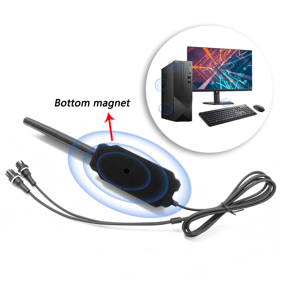 Gintai WiFi 7 Antenne pour ASUS ROG Crosshair X870E/STRIX B850 B860 X870 Z790 Z890/ Maximus Z890 Z790 WLAN Amplifiers WiFi 7 Carte Gaming Tri-Bande 12dBi Bluetooth 5.4,Base Magnétique (Black)