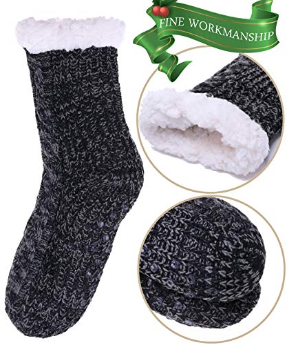 Image of EBMORE Women Slipper Fuzzy Socks Fluffy Cozy Cabin Warm Winter Soft Thick Comfy Fleece Non Slip Home Socks