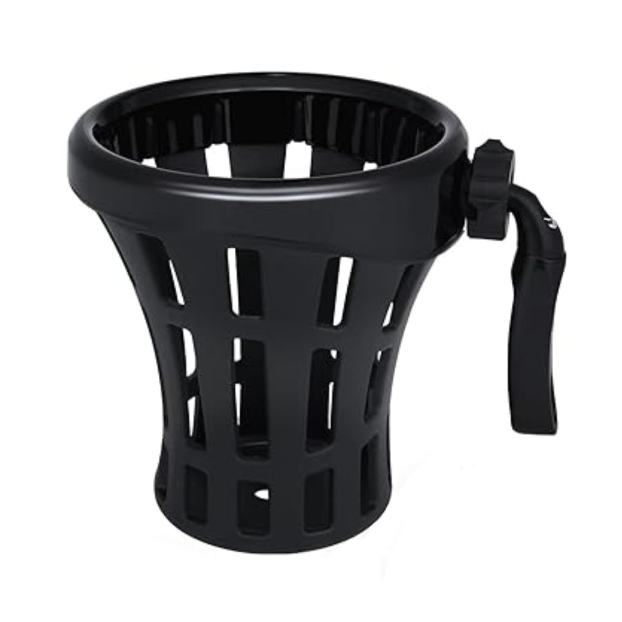 Per Honda Goldwing GL 1800 Manubrio Moto Portabicchieri Placcato e Supporto in Gomma Cromato/Nero per Harley Davidson Porta Bottiglia Acqua Passeggero con Cestino in Rete (Nero 142)