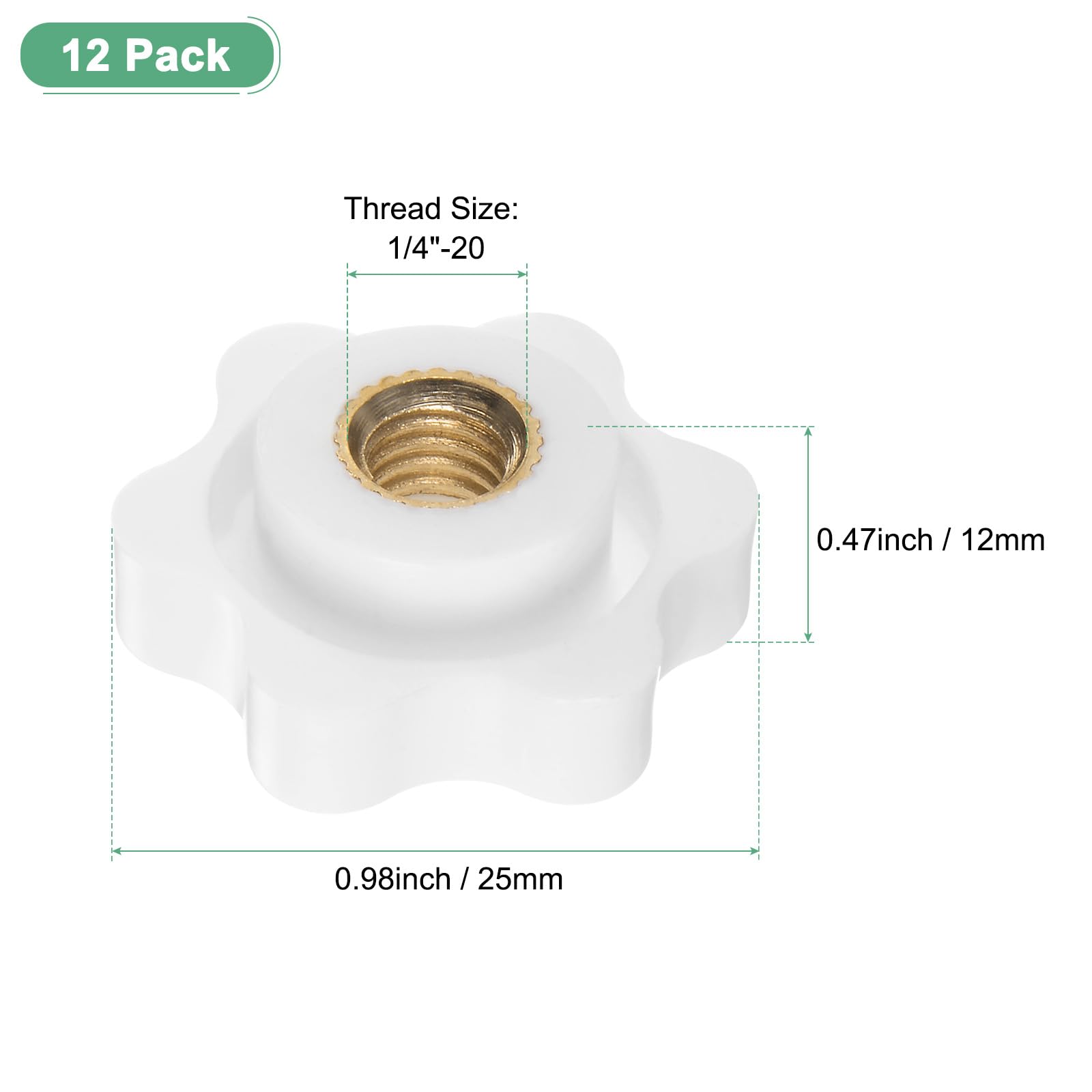 M METERXITY 12-Pack 6 Star Knobs - Image 3