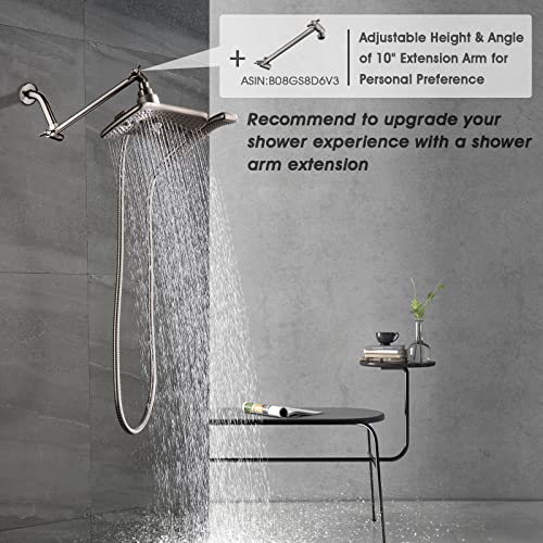 Combo de duchas BRIGHT SHOWERS en níquel cepillado con manguera extra larga miniatura 4