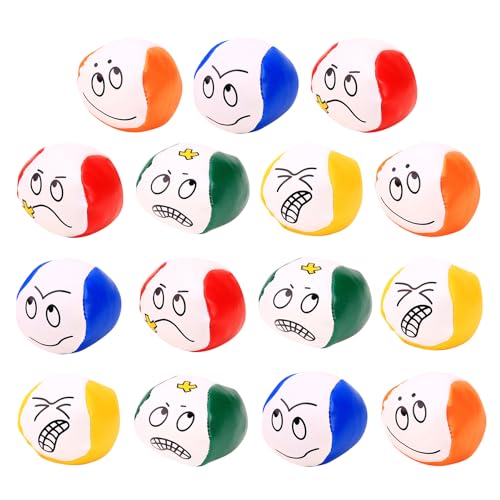 JurciCat 15 Stück Jonglierball Set Kreative Lustige Langlebige Und Weiche Jonglierbälle Pädagogische Jonglierbälle