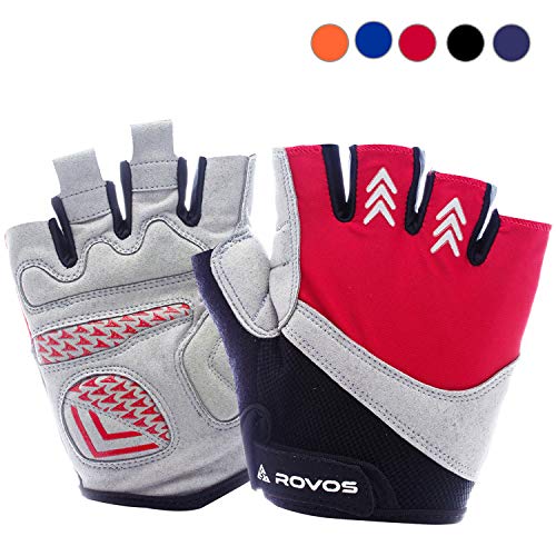 ROVOS Bike Gloves Men/Women Cycling Gloves Bicycle Gloves Bicycling Gloves Half Finger Breathable