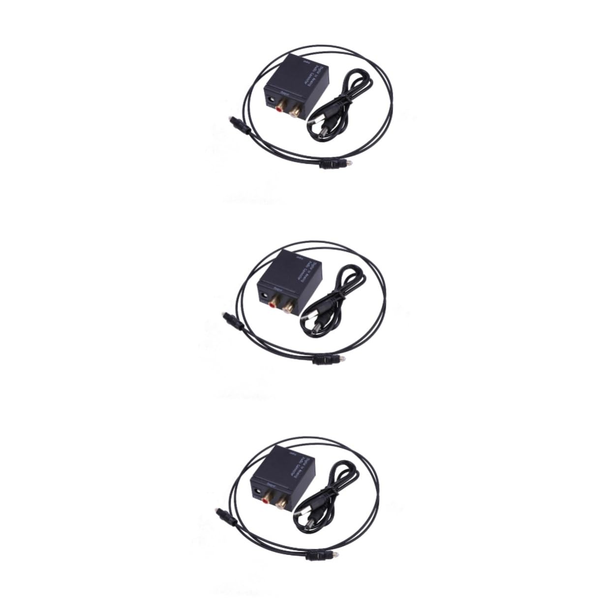 UPKOCH 3pezzi Convertitore Audio Digitale Analogico Coassiale Spdif Per Tv e Dvd Compatibile Con Sistemi Home Cinema e Amplificatori Design Compatto e Leggero Include Cavo Ottico