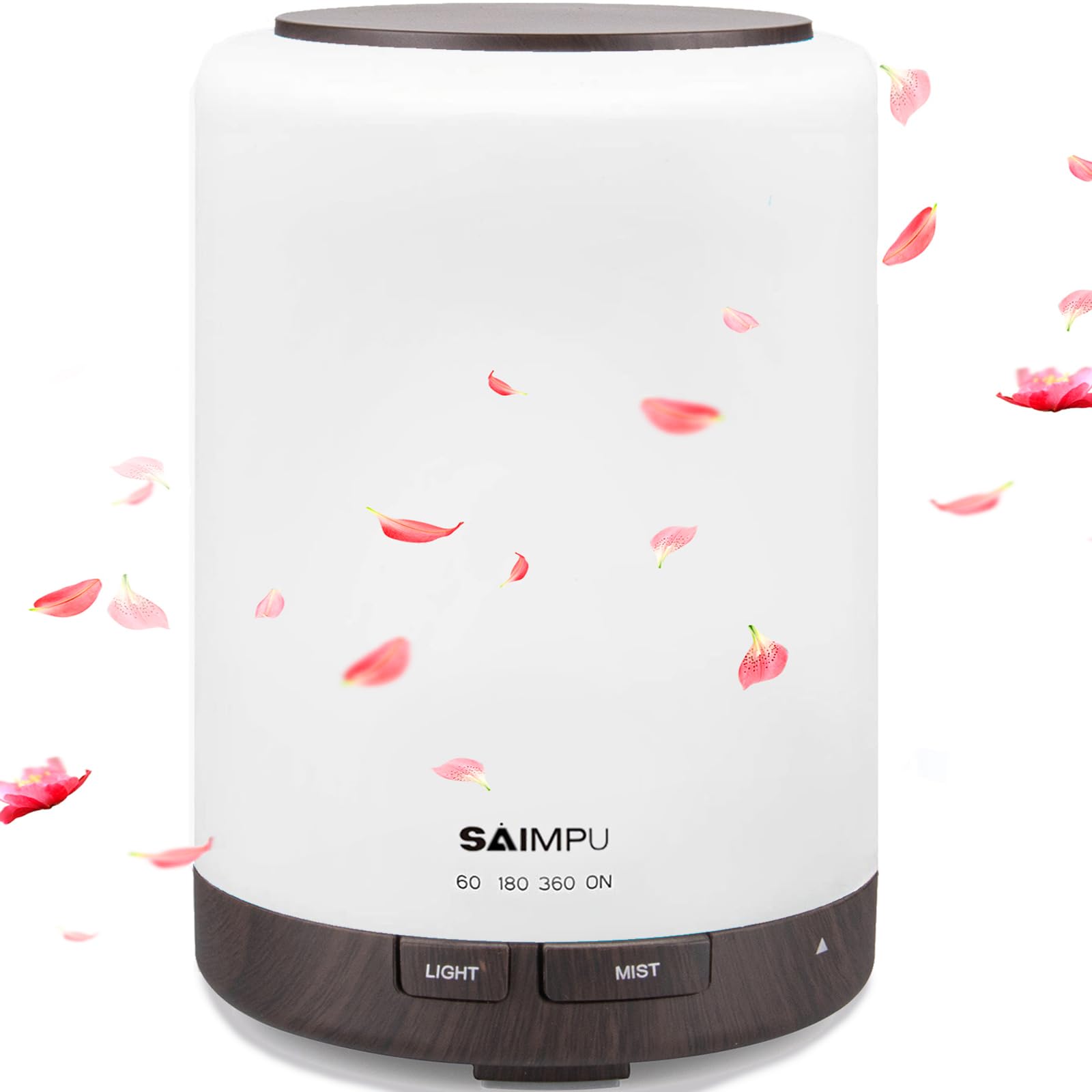 Aroma Diffuser, 300ML Leiser Ultraschall Luftbefeuchter DuftöL Diffuser, Timer & Wasserlose Abschaltautomatik, 7 Farben LED, Aromatherapie Düfte Humidifier für Raum,Büro,Yoga,Spa,usw