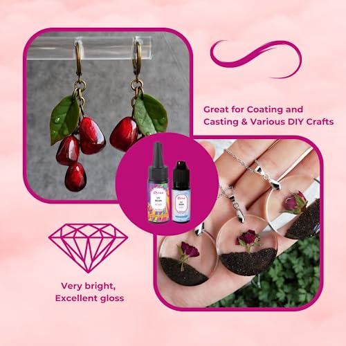 Image of Oytra UV Resin Hard Soft Combo Clear Glossy Finish for Artists and Professionals Polymer Clay Gloss DIY Jewelry Craft Decoration Casting Coating