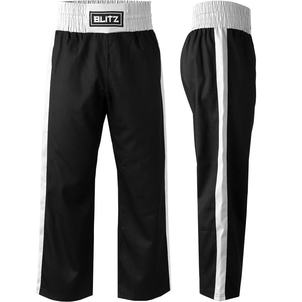 Blitz Defiant Polycotton Contact Trousers - Black/White - 6/190cm