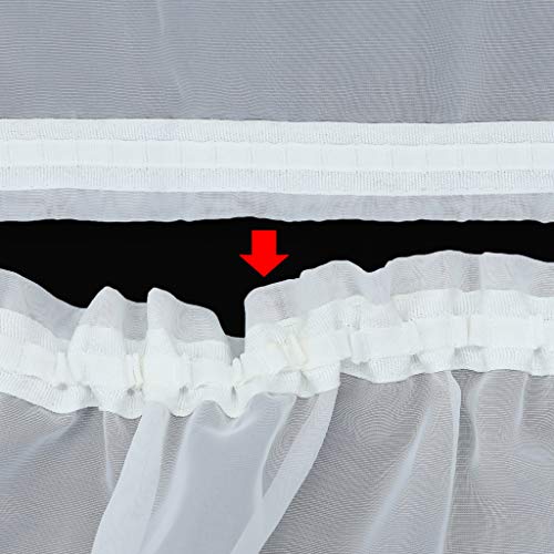 HongYa - 1 tenda in voile sfumato, trasparente con...