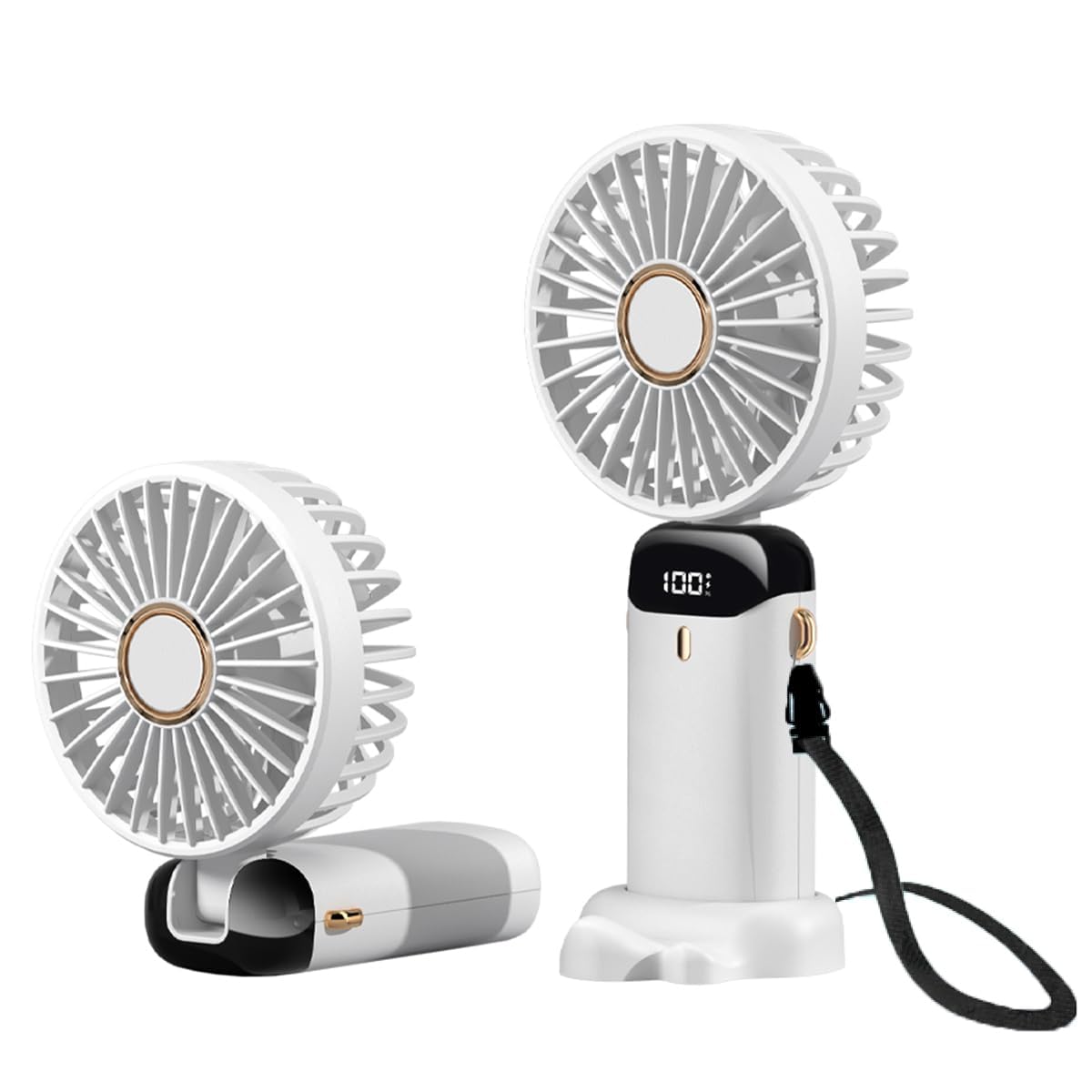 Voltmi 3000mAh Rechargeable Handheld Fan, Portable 5-Speed Fan with Strong Airflow, Digital Display, 90° Adjustable, Battery-Powered for Indoor & Outdoor, 9-Hour Runtime (B0D7S8HNZ4) Amazon Price History, Amazon Price Tracker