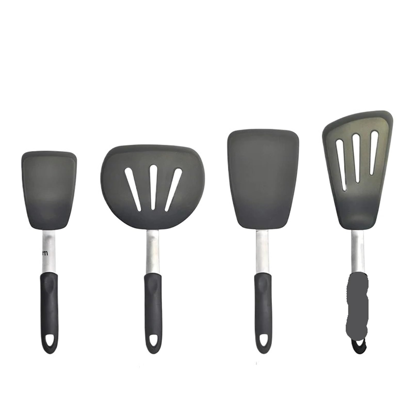 Silikon-Wendespatel-Set, hitzebeständig, extra groß, breit, Flexible Pfannenwender, Gummiwender, Kochutensilien