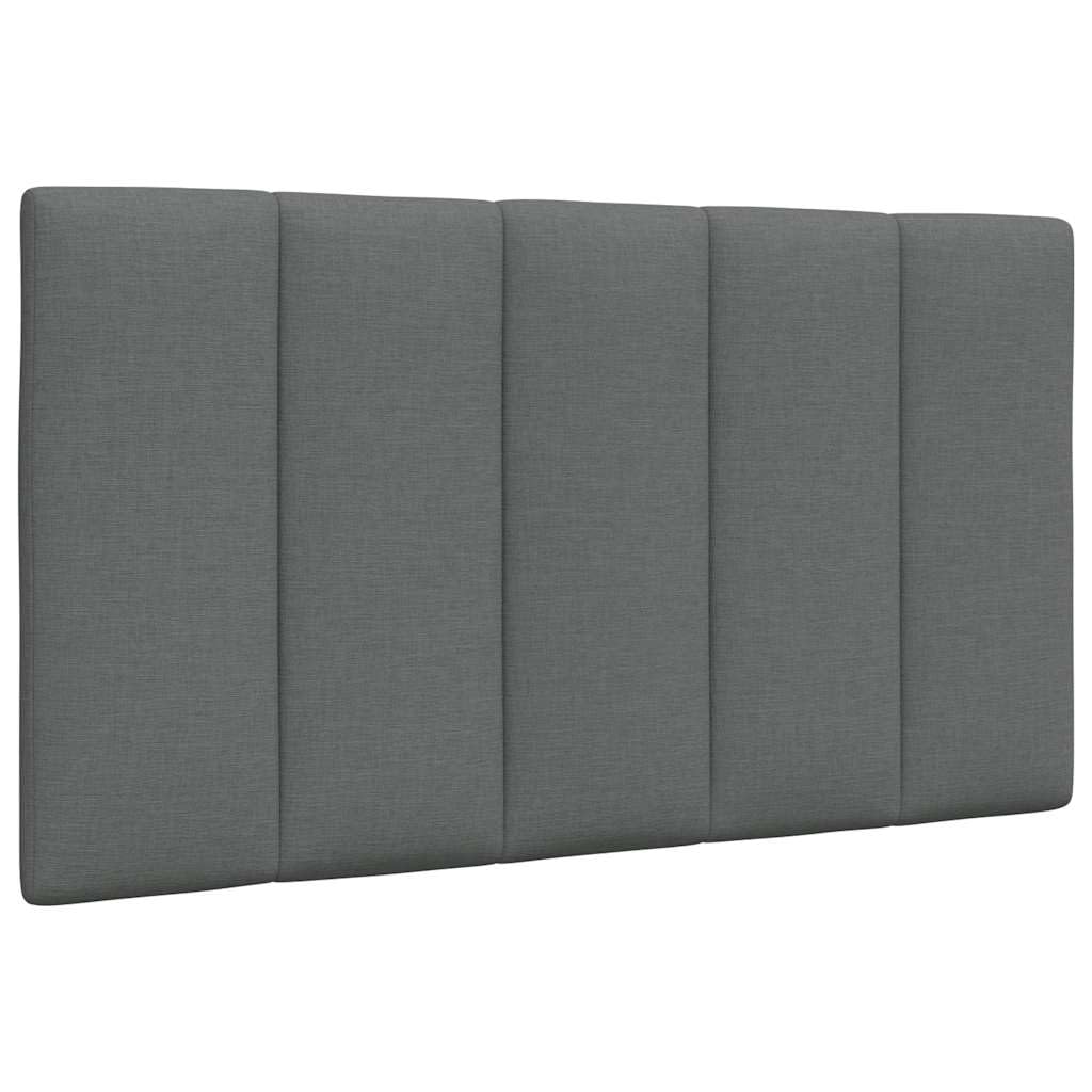 vidaXL Cabecero de Cama Acolchado Tela Gris Oscuro 90 cm