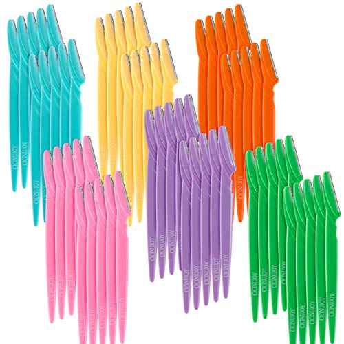 60Pcs Eyebrow Razors Multipurpose Exfoliating Dermaplaning Tool Face Razor and Eyebrow Shaper For Women Man With Precision Cover?6 Color?