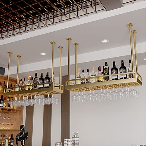 Étagère à vin en acier inoxydable suspendue pour bar et cuisine - 4