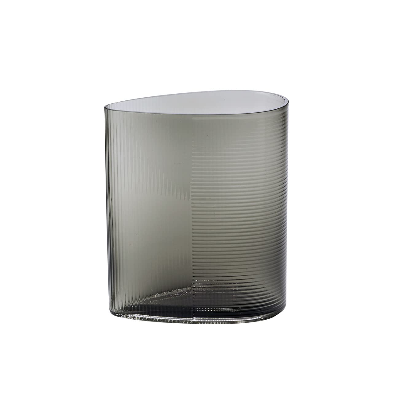 Amazon.co.jp: 東京堂 花瓶 SEVA リーバガラス20 グレイ L10×W17