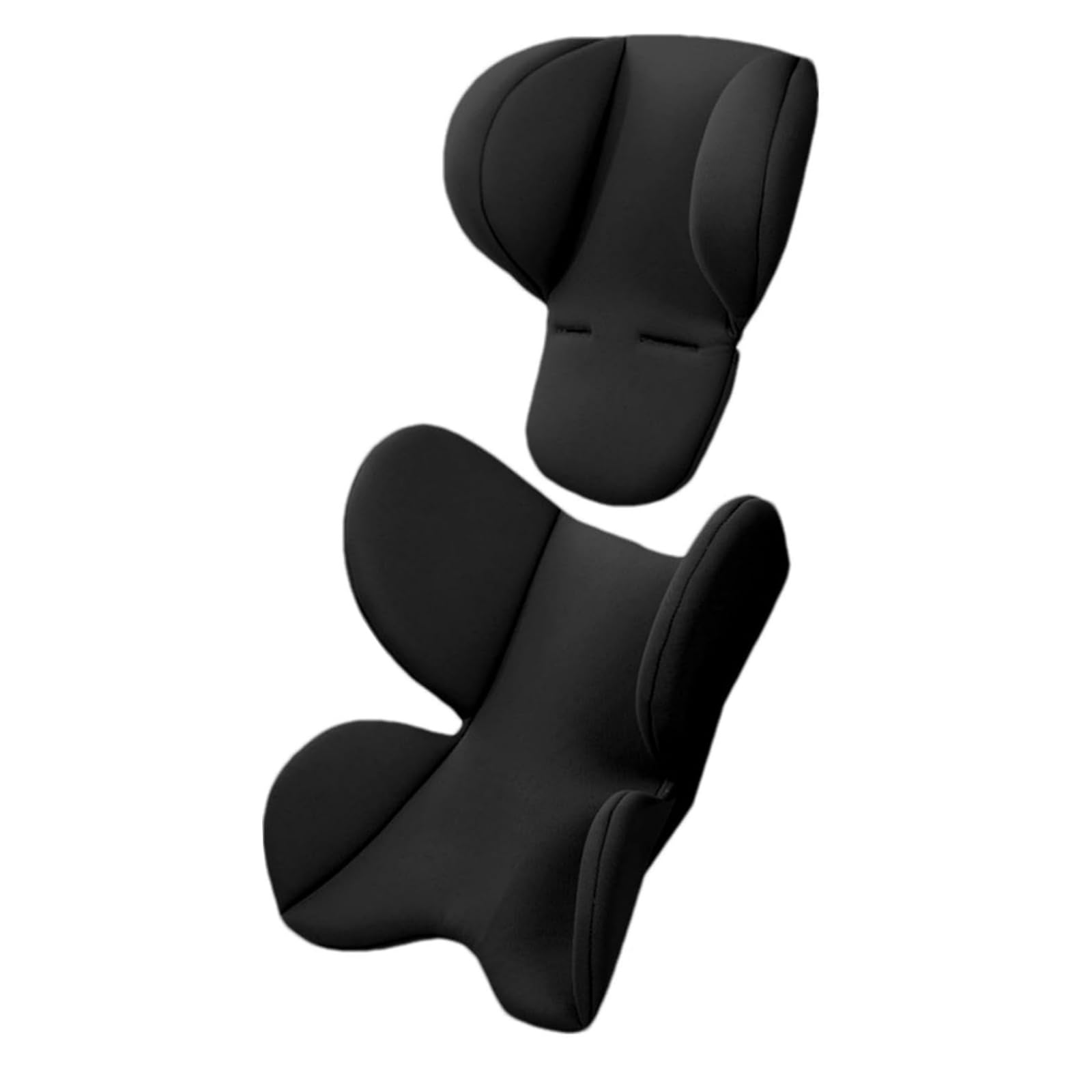 Baby Car Seat Cushion,Newborns Car Safety Seat Insert Pad,Body Support Waist and Head Protection Fixed Cushion,Adjustable Soft Cushion Pads for Carseats,Strollers,Prams (Black)