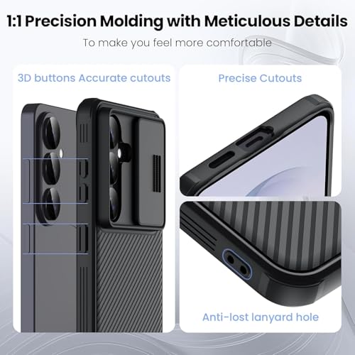 Image of Nilkin Classic Series for Samsung S26 Plus (s26+) Case with Camera Cover, [Camera Lens Protector] [Scratch-Resistant] [360 Full Protection] Shockproof Slim Phone Case (Black, S26Plus)