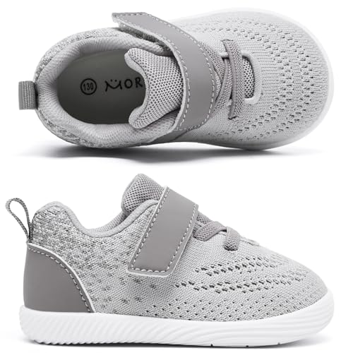 Image of MORENDL Toddler Sneakers Baby Boys & Girls Barefoot Shoes Lightweight Breathable Walking Running Tennis Athletic Sport Shoes