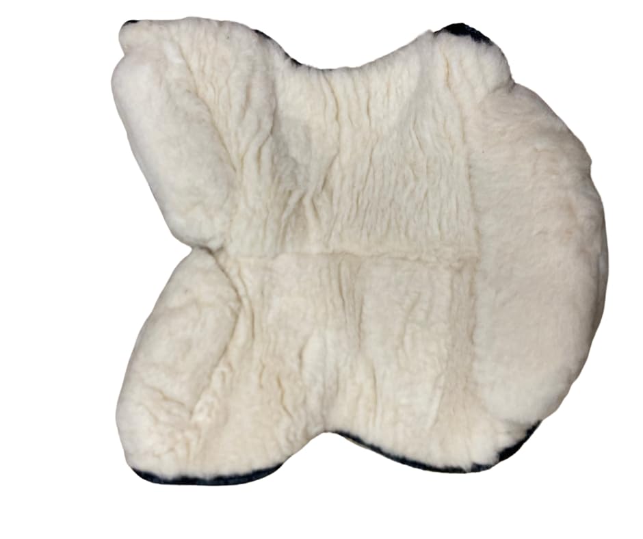Barefoot Schafwoll Sitz für Ride-On-Pad – rutschfest, bequem & pferdefreundlich – Ergonomischer Reitsitz mit hoher Rückenstütze und Pauschen – Sitzauflage aus 100% Schafwolle – ohne Ride on Pad