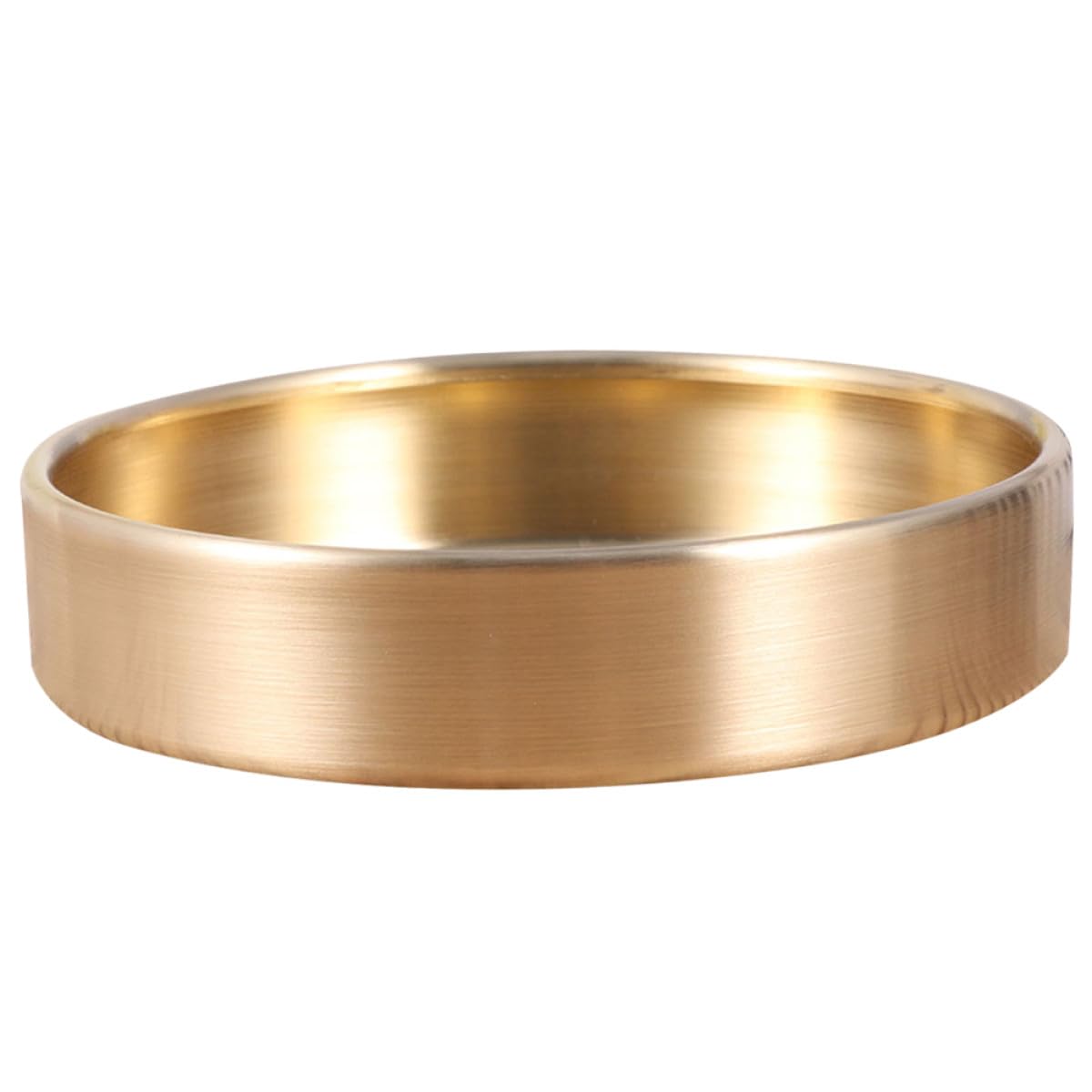 Bandeja Diseño Elegante para Almacenamiento Multifuncional Redonda de Latón Dorado y Bordes Suaves de Joyas Hogar