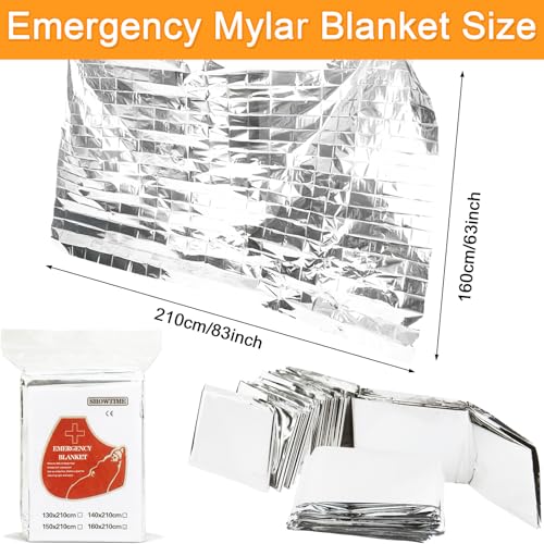 Image of 83 inch x 63 inch Emergency Blankets Mylar Thermal Blanket | Space Blankets Survival Mylar Blanket Perfect for Outdoors, Hiking, Camping Survival
