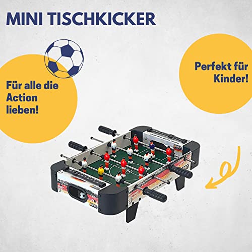 BEST SPORTING Mini Tischkicker Kinder Nation in 53 x 31 cm I Kickertisch klein für das Tischfussball Kinder Match I Mini Kicker Tischfussball mit 12 Spielern & 2 Bällen I Mini Football Game – Bild 3