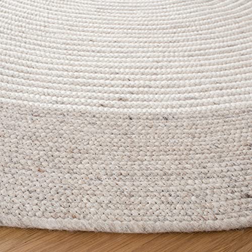 Tapete redondo beige/ivory tejido a mano de Safavieh miniatura 3