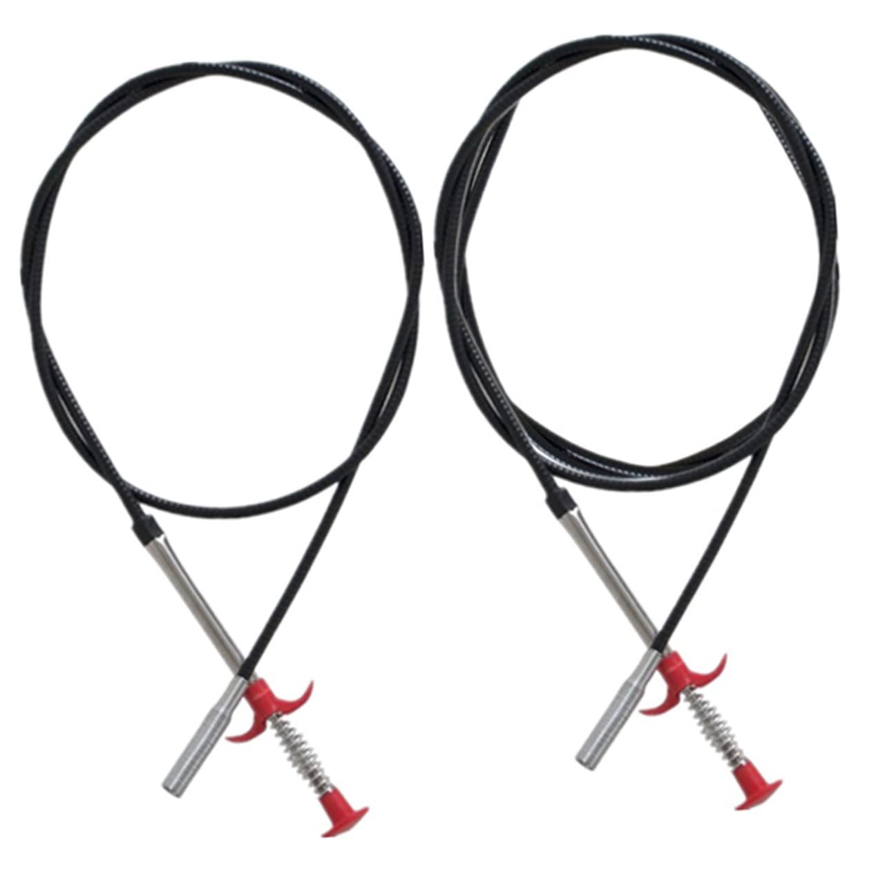 FOMIYES 2pcs Flexible Magnetic Pickup Tool for Clogs Drain Stick Sink Tool Hair Remover