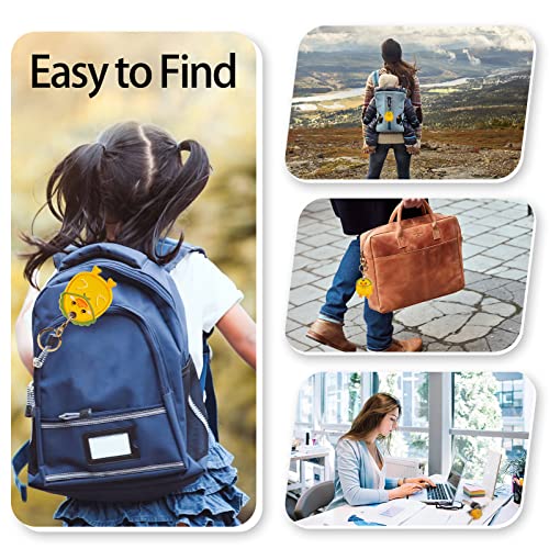 Image of Leather Keychain Case Holder Compatible with Apple AirTag, GPS Airtag Keychain Finder Tracker with Key Ring, Anti-Scratch Protective Air Tag Cover | Leather