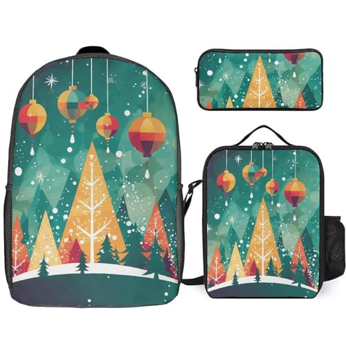 Sac à dos homme et femme avec trousse et sac isotherme pour transporter repas et fournitures