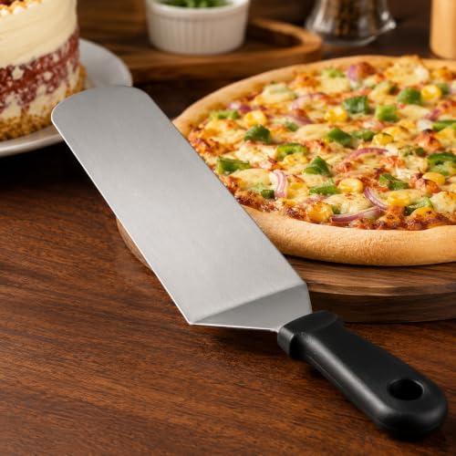 Image of Stainless Steel Pizza Server with Ergonomic Handle | Heavy-Duty Pizza Slice Lifter for Home, Restaurant & Bakery Use | Ideal for Cake, Pie & Pizza Serving