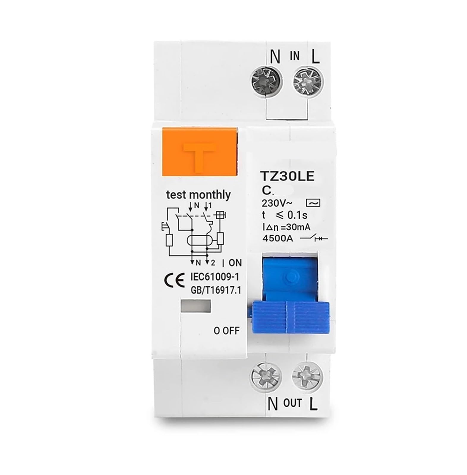 Disjoncteur à courant résiduel 230V protection pour rénovation maison