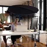Office Cubicle Desk Shade Anti-Glare Cover Light Sensitive Professionals Cubicle Light Blocker for Workspaces Desk Canopy 36" Circular Shading Light Shade with Clamp