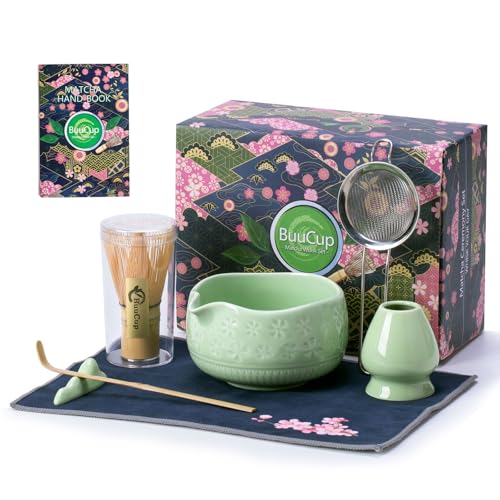Image of Buucup Matcha Whisk Set, Ceramic Matcha Kit with Bowl & Bamboo Tools