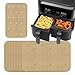 Lot de 100 papiers parchemin non blanchis pour friteuse à air double Ninja Foodi, doublures antiadhésives pour friteuse à air 5,5'x8,5' compatibles avec Ninja DZ201, DZ401