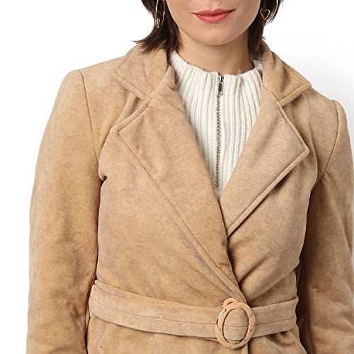 Image of PINACOLADA Women's Regular Fit Long Coat For Winter Wear | Collar Neck | Full Sleeve | Buttoned | Casual Jacket For Woman & Girl | Western Stylish Jacket For Women
