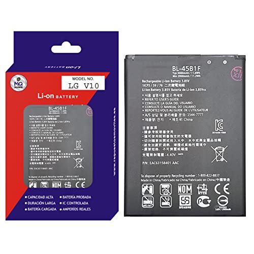 MANIQ Bateria Compatible para LG V10 H960 Stylus 2 K557 de 3000mAh, BL-45B1F