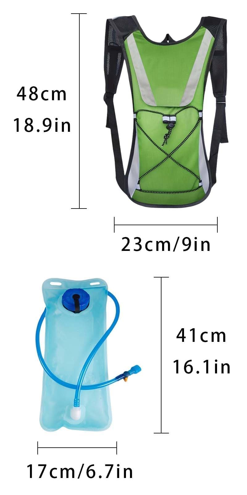 ZainoIdricoda Corsa,Zainoidricoper donna uomo,zainoda bicicletta con saccaidrica,zainoidricocon sacca d'acqua da 2 litri,Per gli sport all'aria aperta come ciclismo,viaggi,escursionismo,ecc.