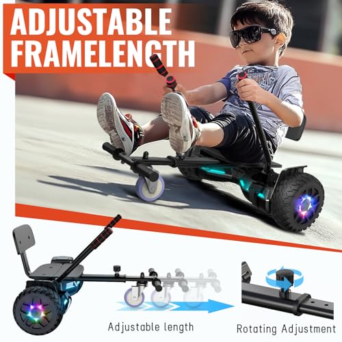 Image of CBD Scooter with Corlorful LED Lights,6.5 inch Wheels, Dual 300W Motor Scooter for Kids Girls Boys Adults, All Ages