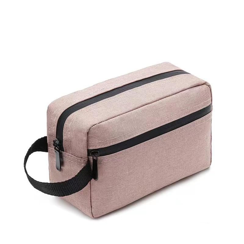 Neceser de Viaje Unisex, Bolsa Aseo Impermeable, Estuche multifunción para artículos de tocador, Bolsas de Almacenamiento con Bolsillo y asa. Ideal para cosméticos y Productos de higiene. (Rosa)